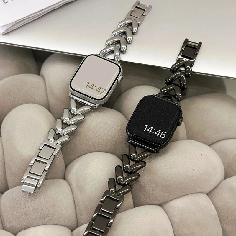 Metal band for Apple Watch 10 band 46mm 42mm 41mm 44mm 45mm 40mm 49mm Women watch band Belt band Apple Watch Series 9 8 7 SE Ultra