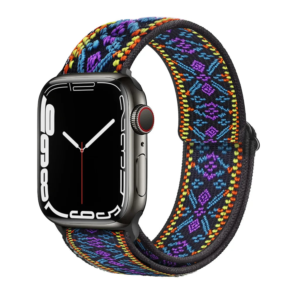 Nylon Loop band for Apple Watch band 45mm 44mm 42mm 40mm 41mm 46mm band Apple Watch Series 11 10 9 8 7 6 5 SE Ultra 3 49mm band