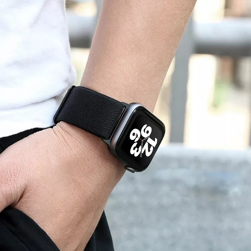 Stretchy Nylon band for Apple Watch Ultra 3 band 40mm 41mm 42mm 44mm 45mm 49mm 46mm Elastic band Apple Watch 11 10 9 8 SE 7 6 5