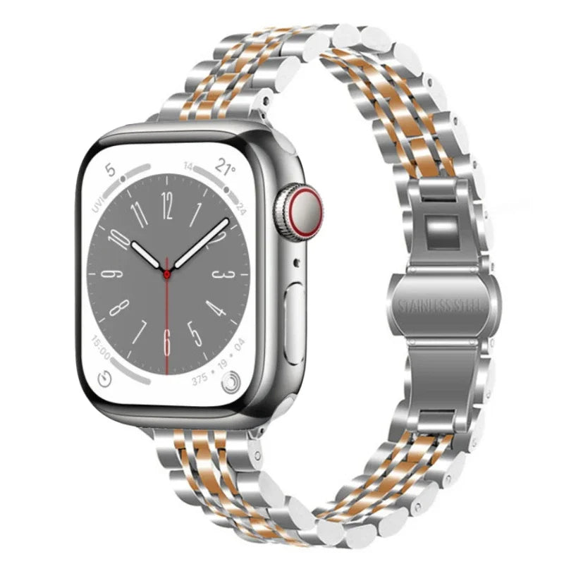 Women Slim metal band For Apple Watch 8 7 41mm 45mm Stainless Steel band Apple Watch Ultra 49mm 6 5 4 3 SE2 44mm 40mm 42mm Band