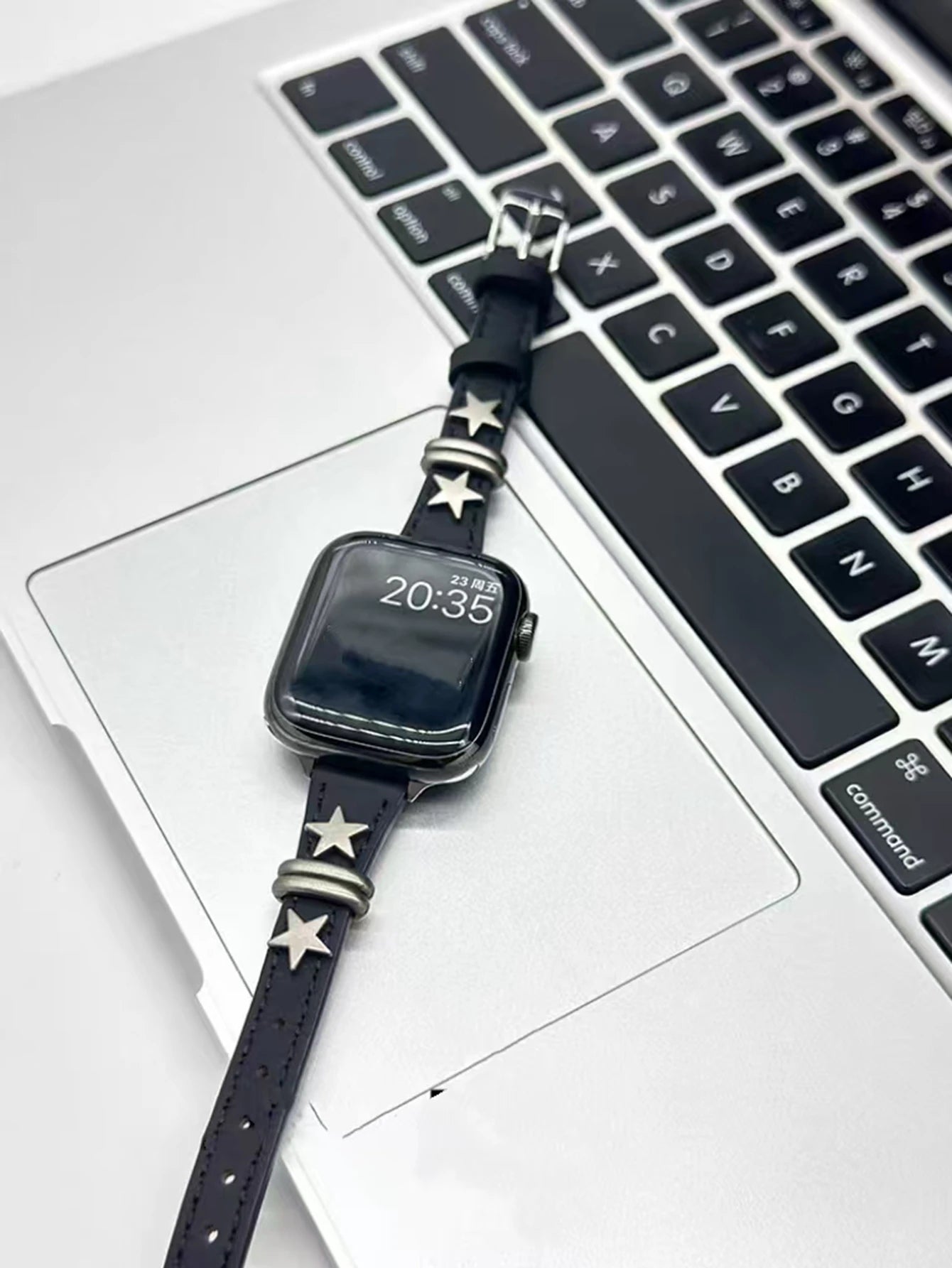 Slim star For Apple Watch band women Ultra 11 10 9 8 7 6 5 4 3 2 1 SE 38mm 40mm 41mm 42mm 44mm 45mm 46mm Leather Loop