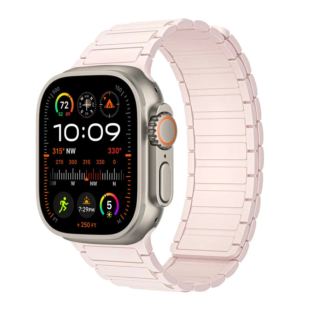 Magnetic band For Apple Watch Ultra 2 49mm 44mm 45mm 38mm 42mm 41mm belt Silicone band Apple Watch Series 8 7 6 5 9 SE 40mm band