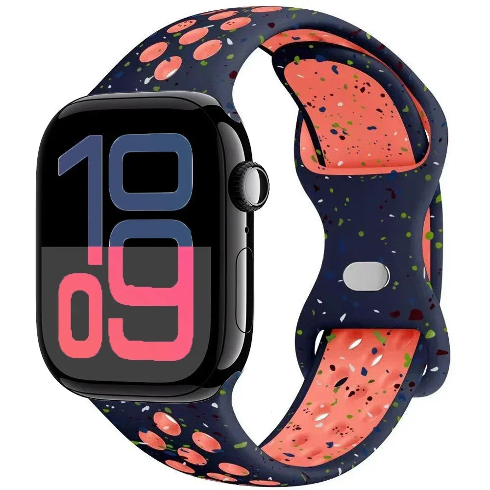 Flash Silicone band For Apple Watch 10 9 8 7 Ultra 2 49mm 46mm 45mm 42mm 41mm band Wristband Apple Watch 6 5 4 SE 44mm 40mm Belt