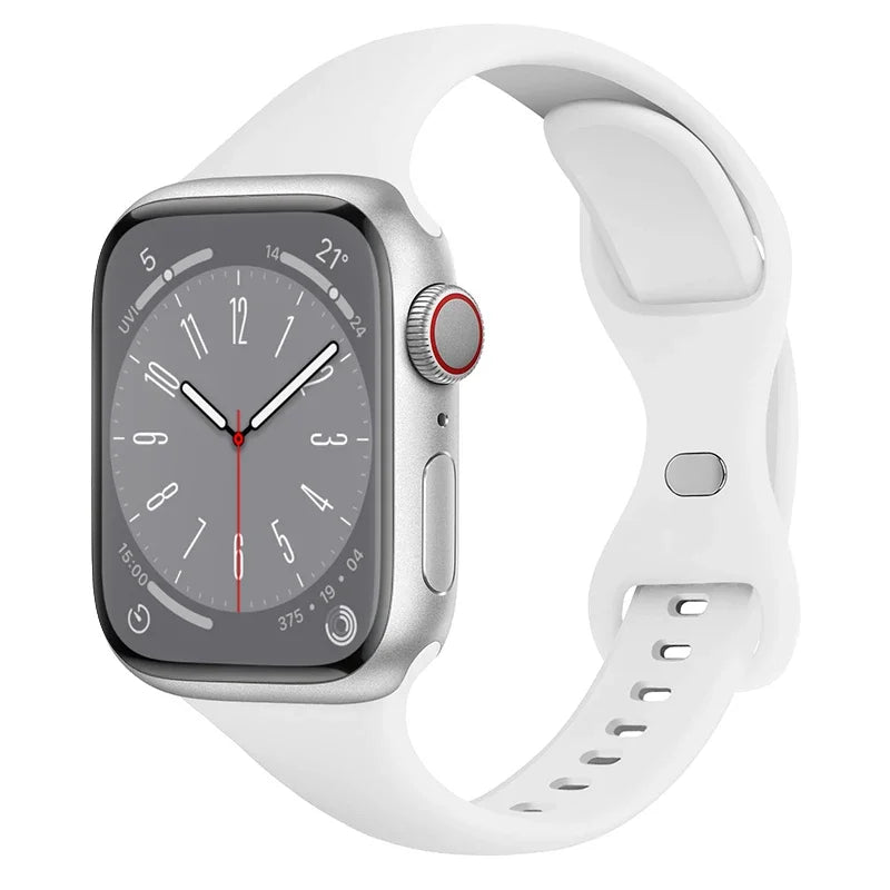 Slim Silicone band for Apple Watch band 44mm 40mm 41mm 45mm 38mm 42mm 49mm 46mm Apple Watch Series 10 9 8 7 SE 6 5 4 Woman band