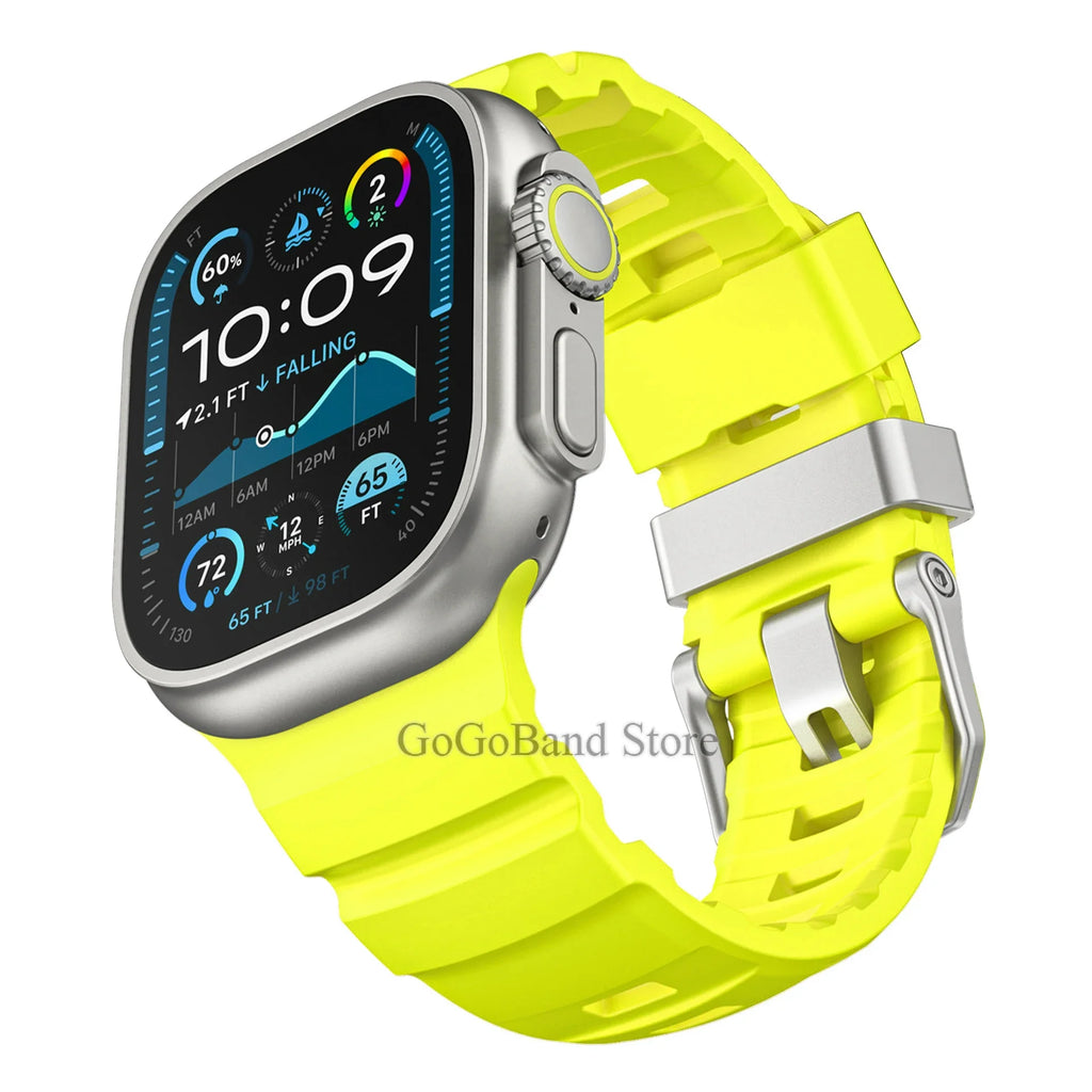 Fluorescence band for Apple Watch band 49mm 46mm 45mm 44mm 42mm Sport Silicone band For Apple Watch Ultra 2 Series 10 9 8 7 6 SE