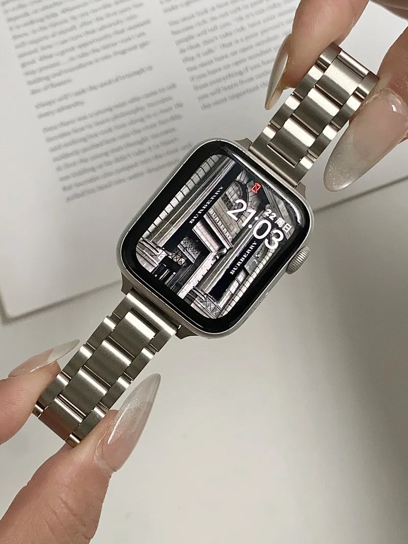 Thin band for Apple Watch band 45mm 44mm 41mm 40mm 42mm 38mm 49mm Stainless Steel metal band Apple Watch Series 10 9 8 3 Ultra 7 6 SE
