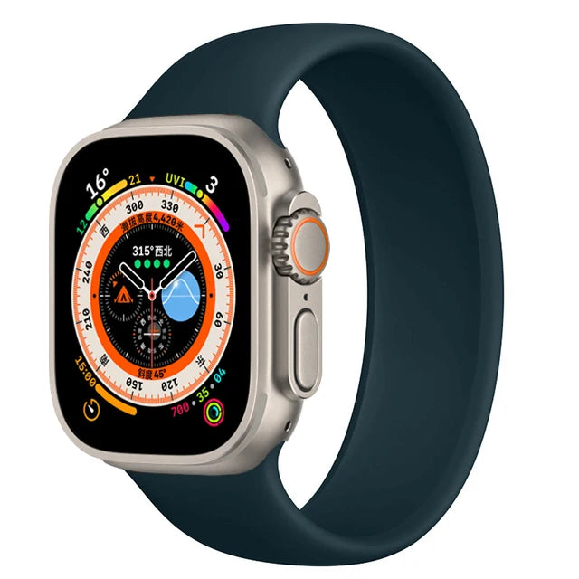 Solo Loop For Apple Watch band 45mm 44mm 40mm 41mm 42mm Ultra 49mm 38mm 44mm correa band Apple Watch Series 9 8 7 SE 3 4 5 6 band