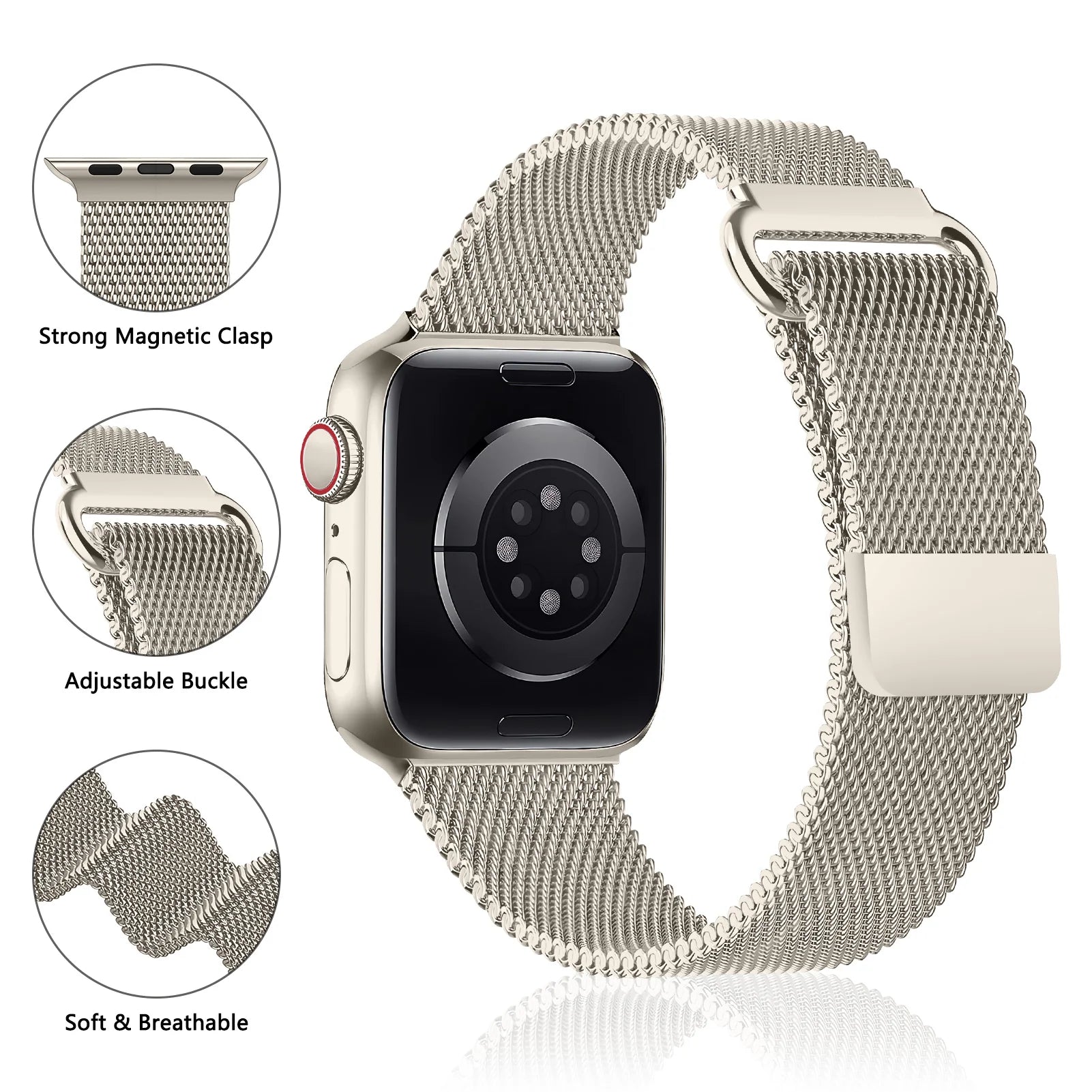 band For Apple Watch band 44mm 40mm 45mm 41mm 42mm 46mm 49mm Milanese Loop metal band Apple Watch Series Ultra 2 10 9 8 SE 7 6 5