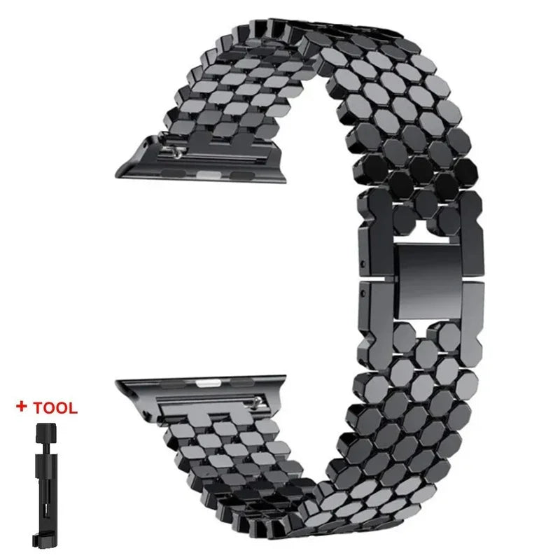 Metal band for Apple Watch Ultra 2 Series 9 8 7 45mm 42mm 44mm Stainless Steel band for Apple Watch Series 9 8 7 6 5 SE 41mm