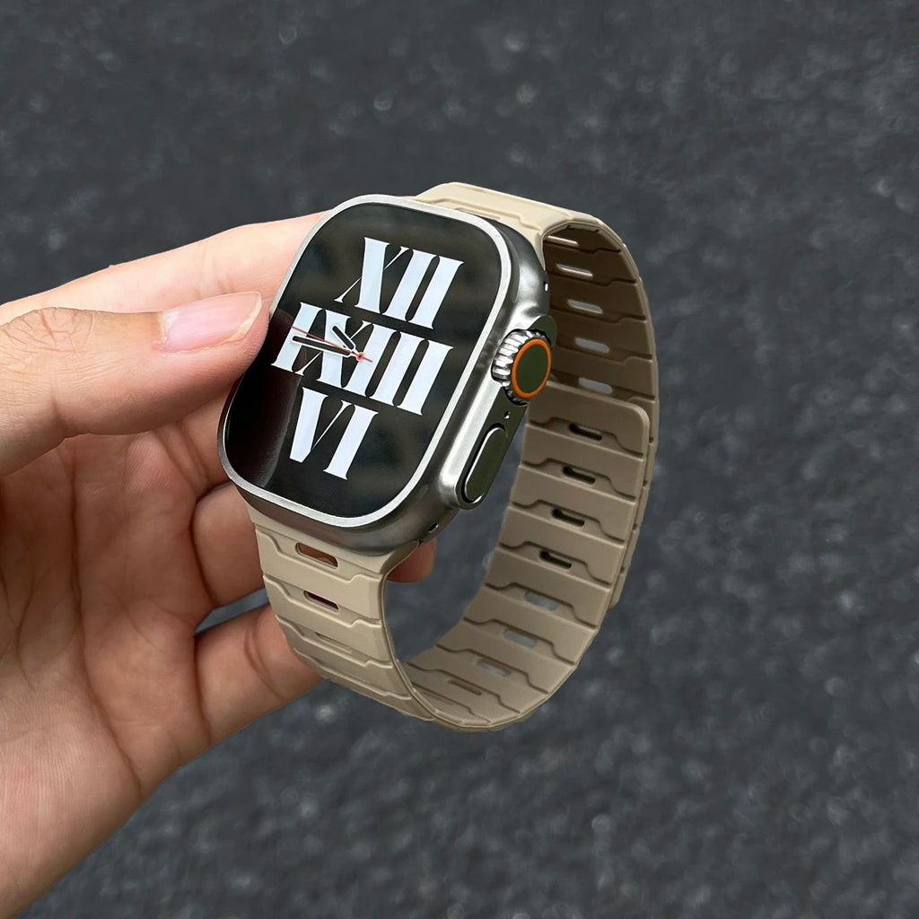 Magnetic Silicone for Apple Watch Ultra 3 band 40mm 44mm 46mm 45mm 49mm 42mm 41mm correas para band Apple Watch 11 10 SE 9 8 7 6