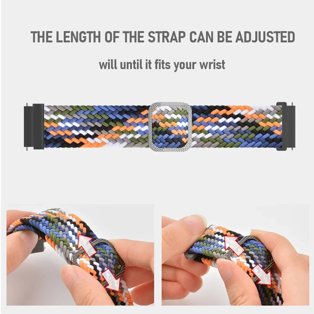 20mm 22mm Nylon Magnetic Strap For Garmin Forerunner 570/265/255/165 Music/venu 3 2/sq/sq2 Band Vivoactive 6 5 Watch Bracelet