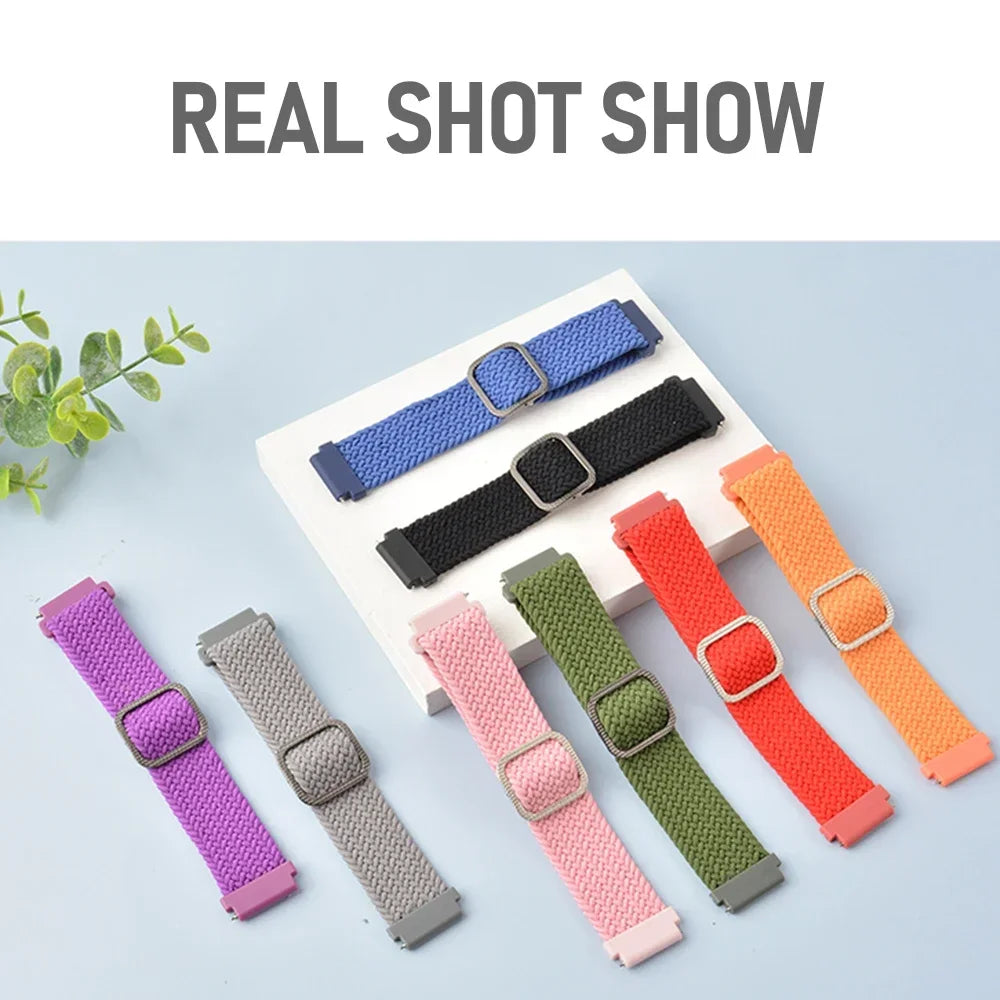 20mm 22mm Nylon Magnetic Strap For Garmin Forerunner 570/265/255/165 Music/venu 3 2/sq/sq2 Band Vivoactive 6 5 Watch Bracelet