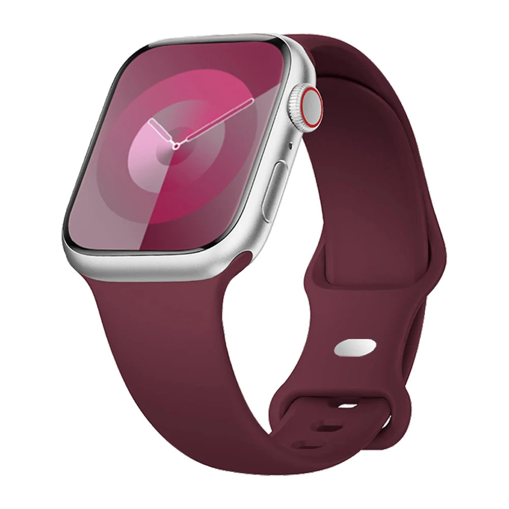 Silicone band For Apple Watch band 40mm 44mm 46mm 45mm 41mm 49mm 38mm 42mm Correa band Apple Watch Series 6 Ultra 2 7 8 9 SE 10 band