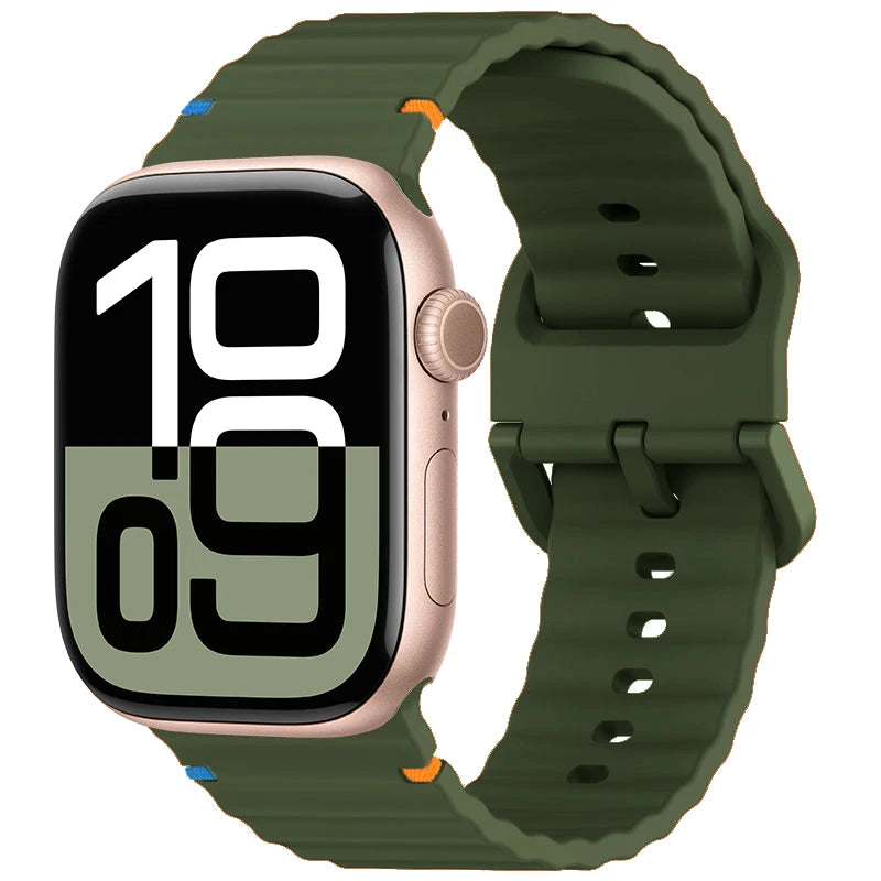 Silicone band for Apple Watch 10 band 46mm 45mm 44mm 49mm 42mm 40mm 38mm correa band Apple Watch Series 9 8 7 6 5 SE Ultra 2 band