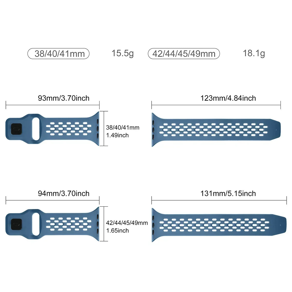 Sport Silicone band for Apple Watch Ultra 2 1 10 42mm 46mm 49mm Soft Breathable band Wristband Apple Watch Series 9 8 7 6 5 4 SE Band