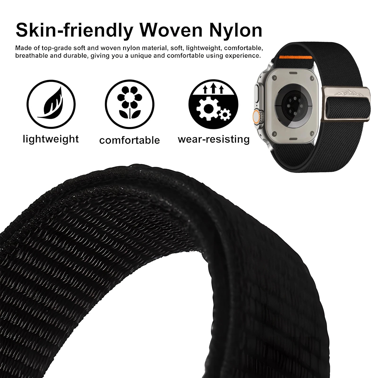Nylon Elastic band for Apple Watch band Ultra 3 2 49mm 11 10 46mm 42mm 45mm 44mm 41mm band for Apple Watch 9 8 7 6 SE 5 4 Correa