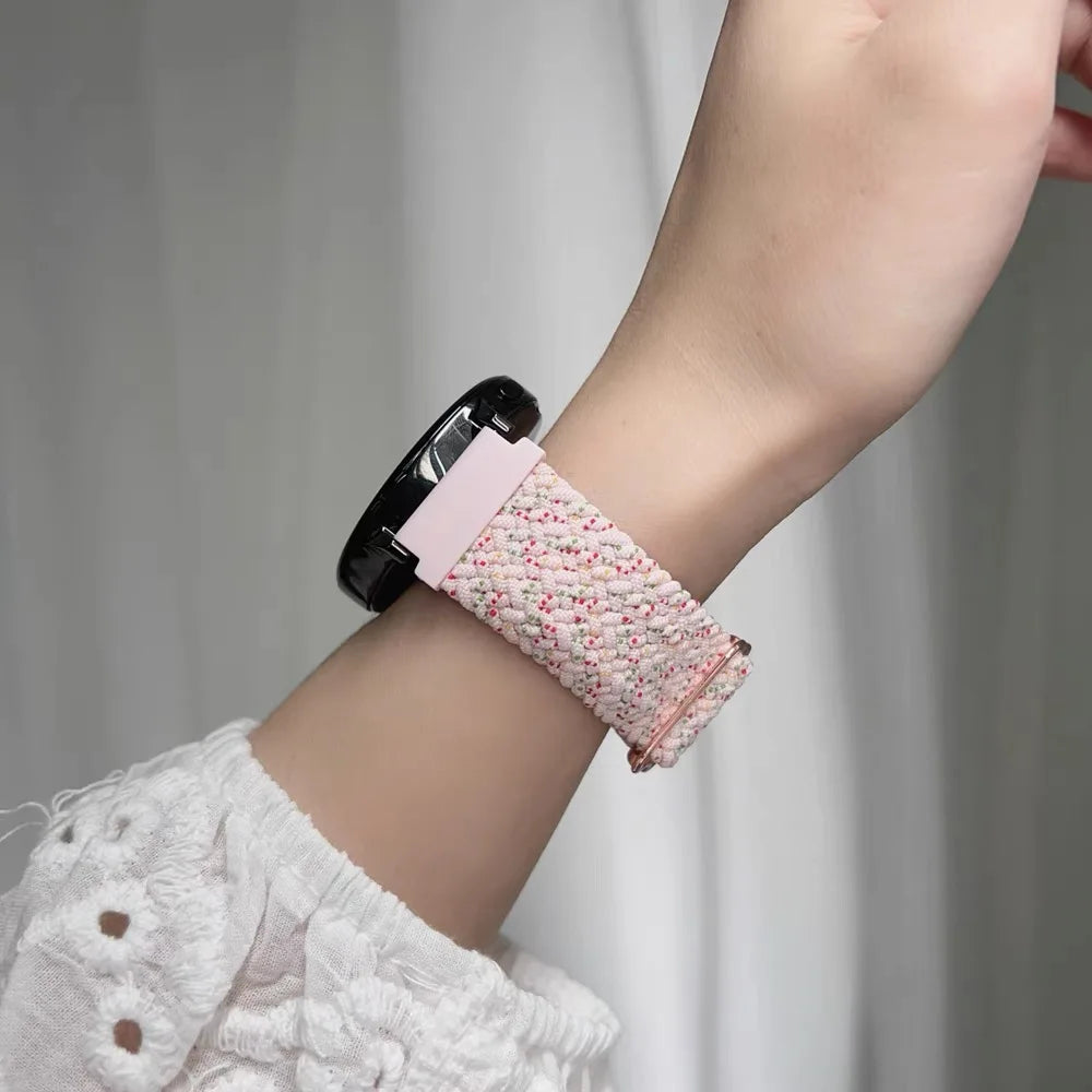 Band For Samsung Galaxy Watch 7 FE 5 Pro 4 6 classic 44mm 40mm Nylon Braided sport bracelet correa Galaxy Watch 7 Strap