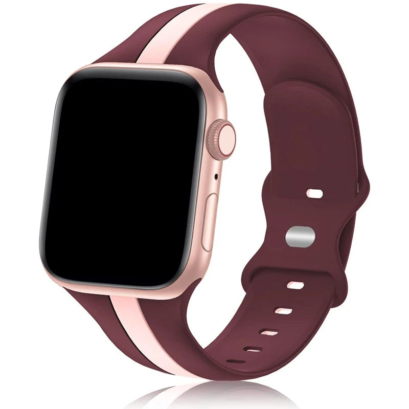 band for Apple Watch band 49mm 44mm 45mm 41mm 40mm 42mm 38mm Silicone Sport band Apple Watch serie 8 7 SE 6 5 4 3 2 1 Ultra 49mm