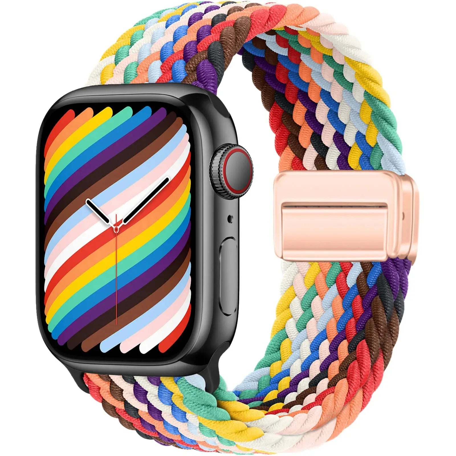 Braided band For Apple Watch band 40mm 45mm 41mm 44mm 49mm 38mm magnetic buckle Nylon band Apple Watch Series SE 7 5 6 8 9 Ultra 2