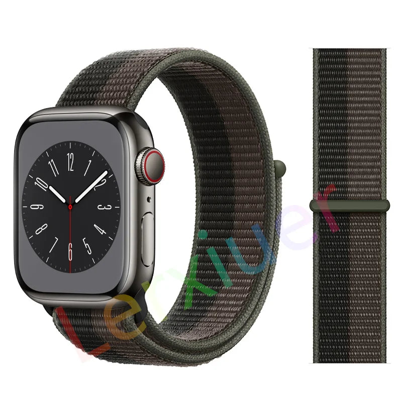 Nylon Loop band for Apple Watch band 46mm 44mm 40mm 42mm 45mm 41mm 49mm 44mm band Apple Watch Series Ultra 2 11 10 9 SE 7 6 5 4