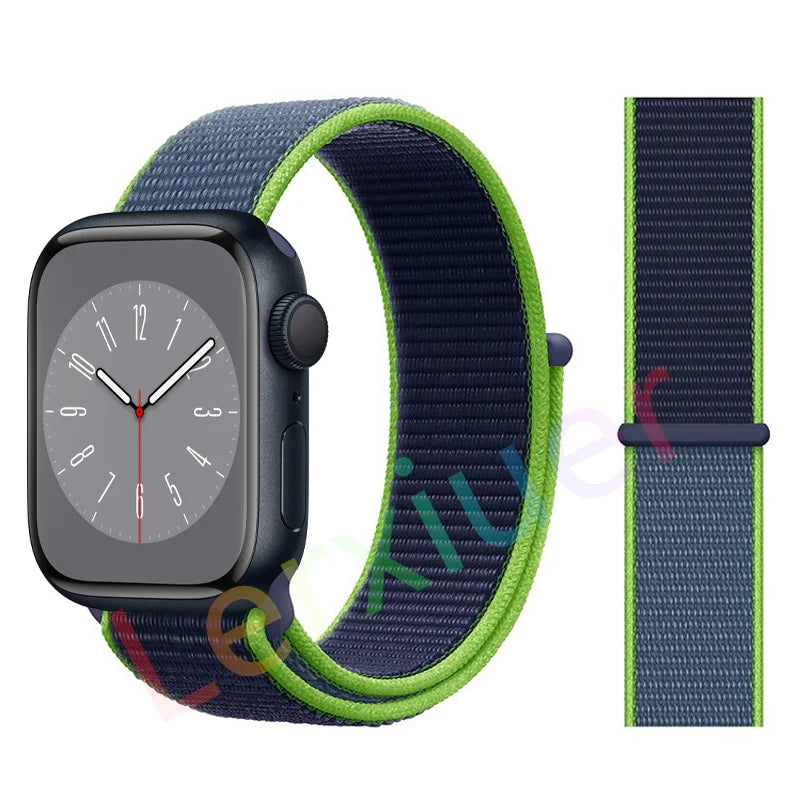 Nylon Loop band for Apple Watch band 46mm 44mm 40mm 42mm 45mm 41mm 49mm 44mm band Apple Watch Series Ultra 2 11 10 9 SE 7 6 5 4