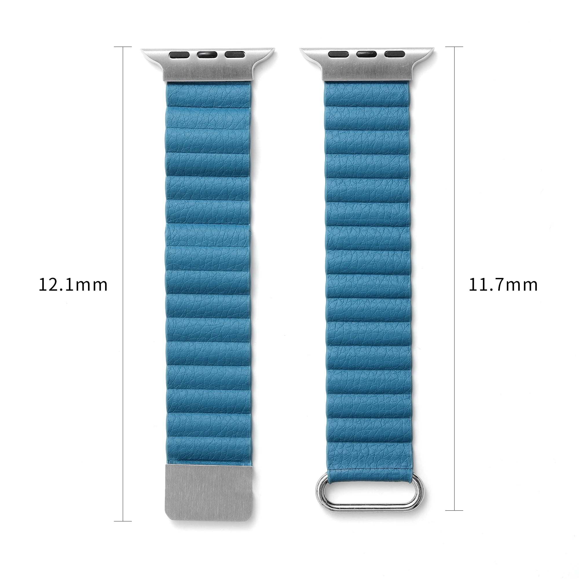 Leather Loop for Apple Watch Ultra band 49mm 44mm 40mm 41mm 45mm 42mm 38mm Magnetic band for Apple Watch Series 8 7 SE 6 5 4 3 2 1