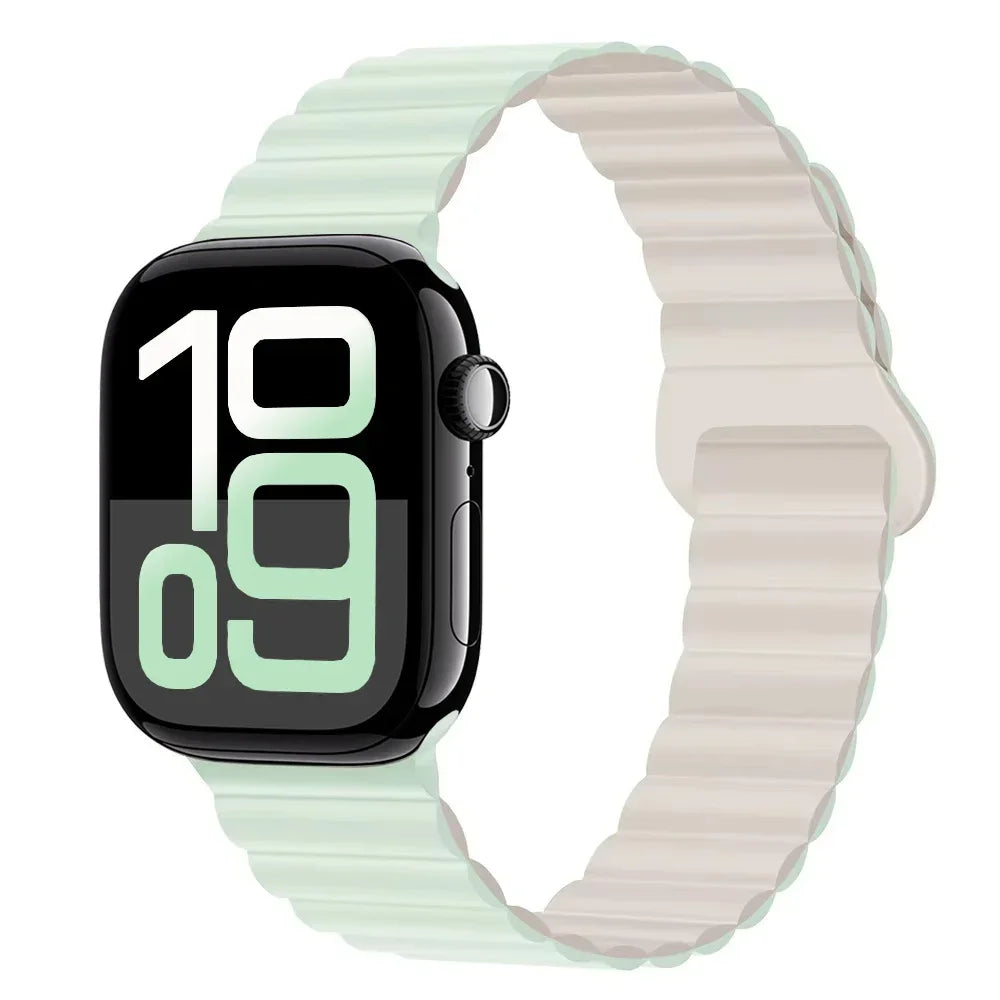 Silicone band for Apple Watch Ultra 3 2 1 49mm 11 10 42mm 46mm Magnetic band for Series 9 8 7 6 5 4 SE3 41mm 45mm 44mm 40mm