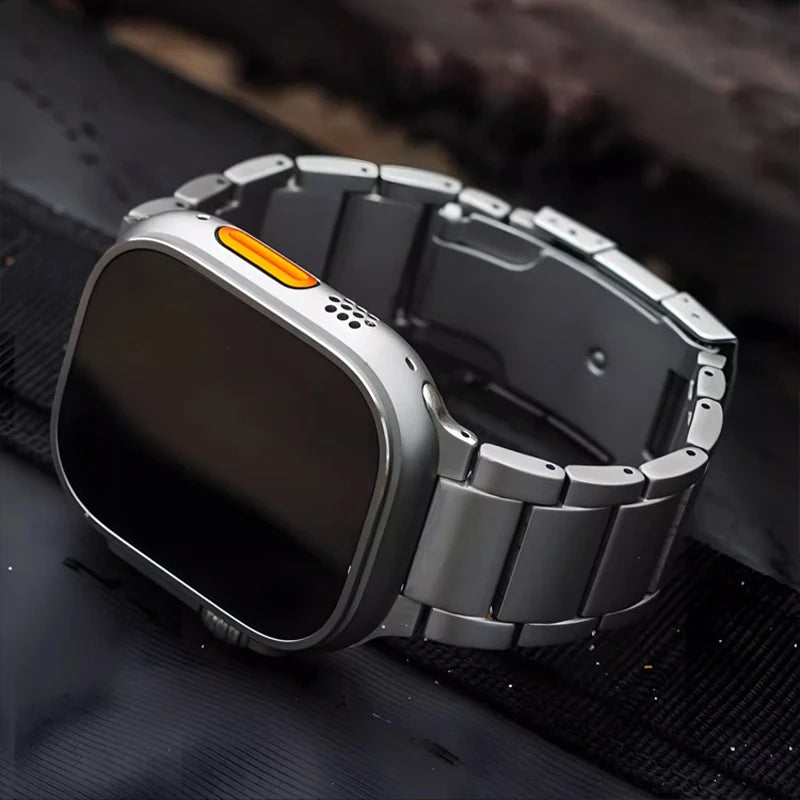 Luxury Titanium Alloy band For Apple Watch Ultra 2 10 9 8 7 6 5 metal band For Apple Watch 38mm 40mm 41mm 42mm 45mm 46mm 49mm