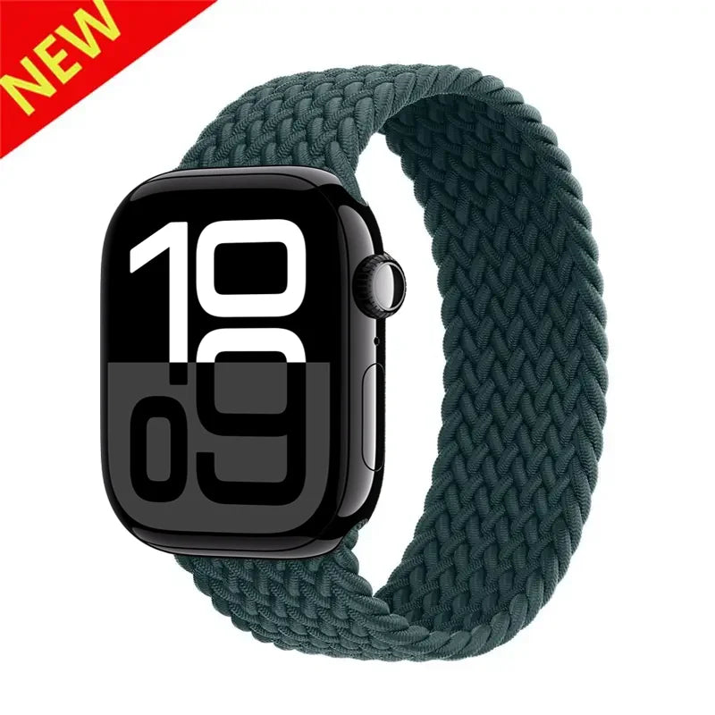Braided loop band For Apple Watch band Ultra 3 2 49mm 44mm 41mm 40mm 42mm 46mm 45mm band Apple Watch Series 11 SE3 10 9 8 7 6 5