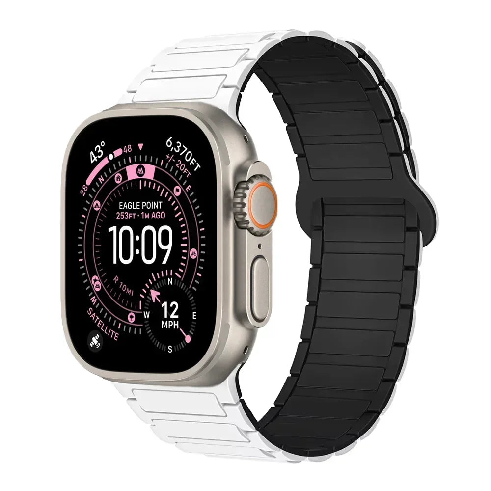 Magnetic Silicone band for Apple Watch Ultra 3 band 49mm 46mm 42mm 45mm 44mm 40mm band correa Apple Watch Series 11 10 9 8 7 SE