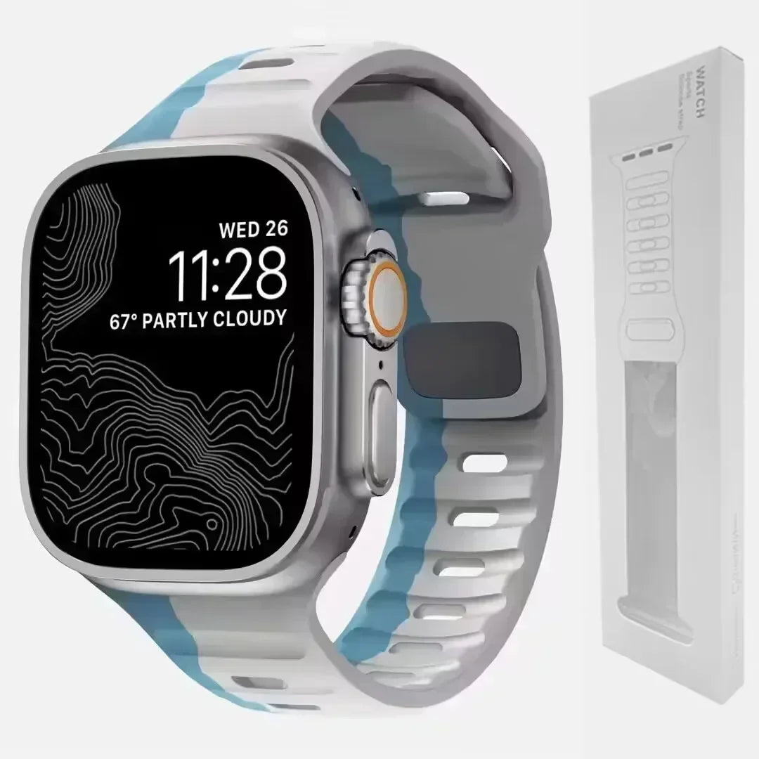 Soft Silicone band For Apple Watch band Ultra 2 49mm 44mm 45mm 42mm 41mm 42mm Sport watch band Apple Watch Serise SE 4 5 6 7 8 9 band