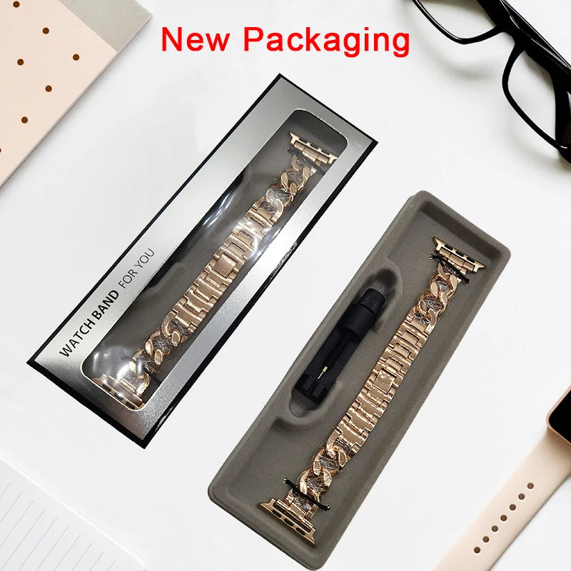 Metal band for Apple Watch 10 Ultra 46mm 9 8 7 band 42mm 45mm 41mm Women Belt band Apple Watch Series 6 SE 40mm 44mm 49mm Watchband
