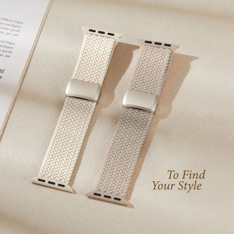 Braided Solo band For Apple Watch band 46mm 45mm 49mm 44mm 42mm 41mm 40mm Nylon Elastic band Apple Watch Series 10 9 7 SE 6 8 5 4