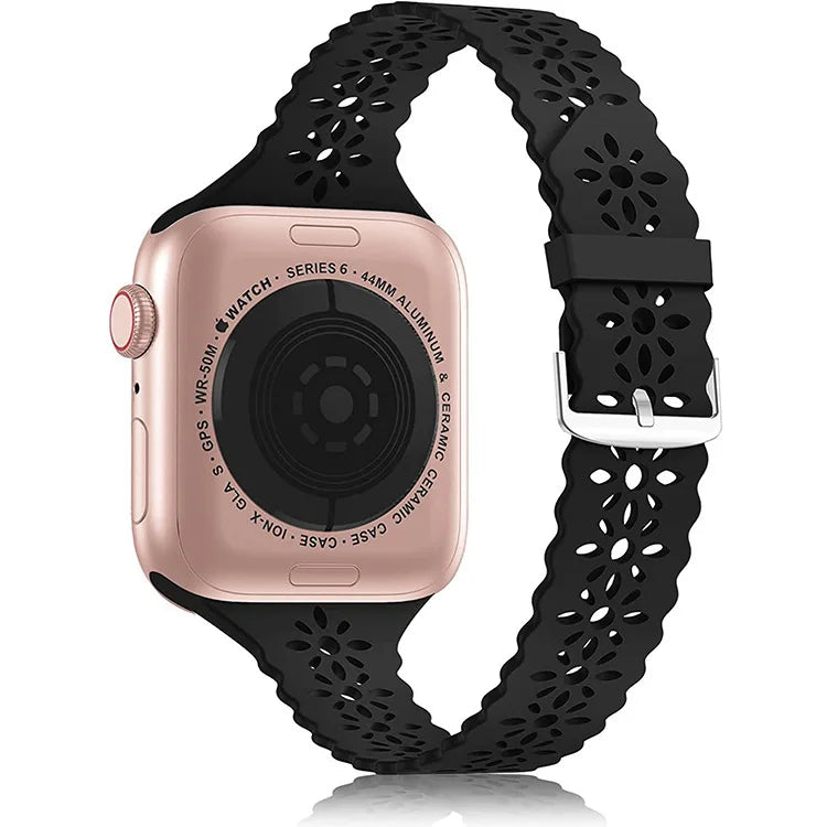 Slim Lace band for Apple Watch band 40mm 44mm 41mm 45mm 38mm 42mm 49mm 45mm Silicone band Apple Watch Series 8 SE 7 6 5 3 Ultra