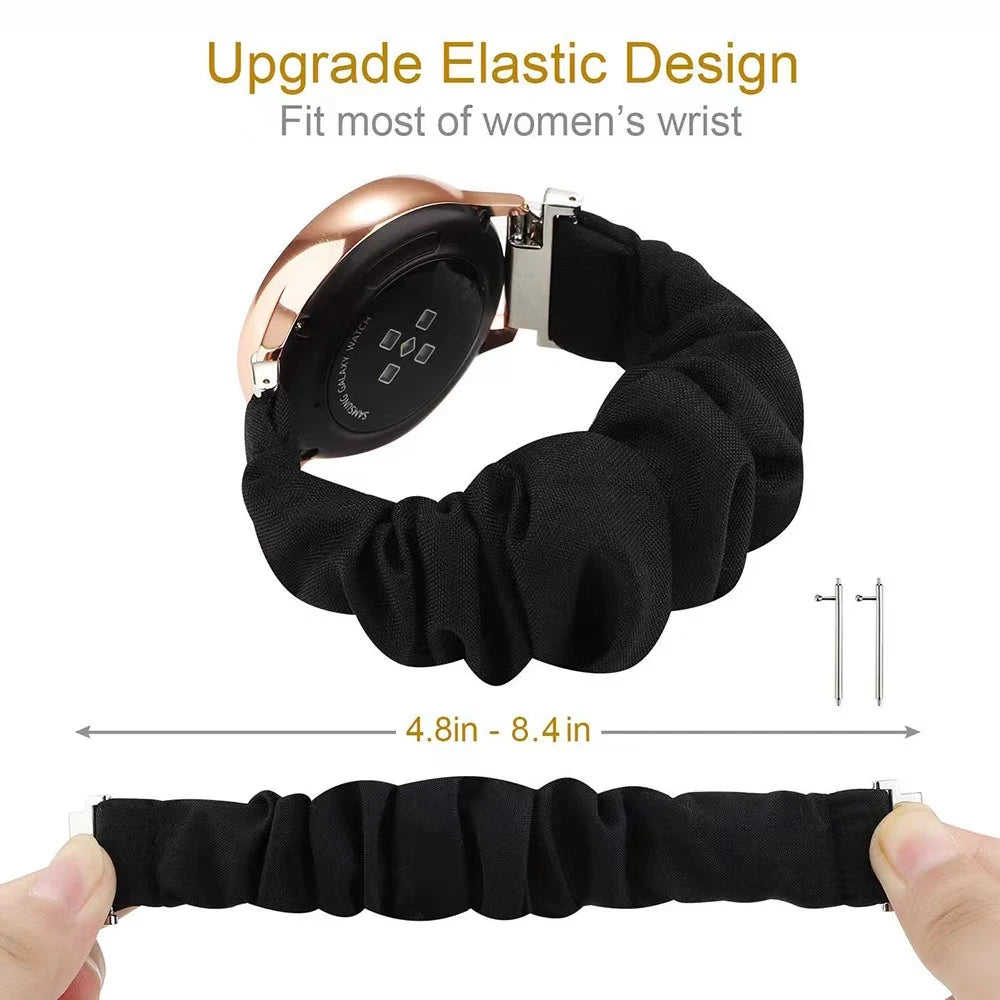 Elastic Nylon Loop Strap For Samsung Galaxy Watch 7 6 5 4 40mm 44mm Band Scrunchies Bracelet for Galaxy Watch 6 4Classic 43/47mm