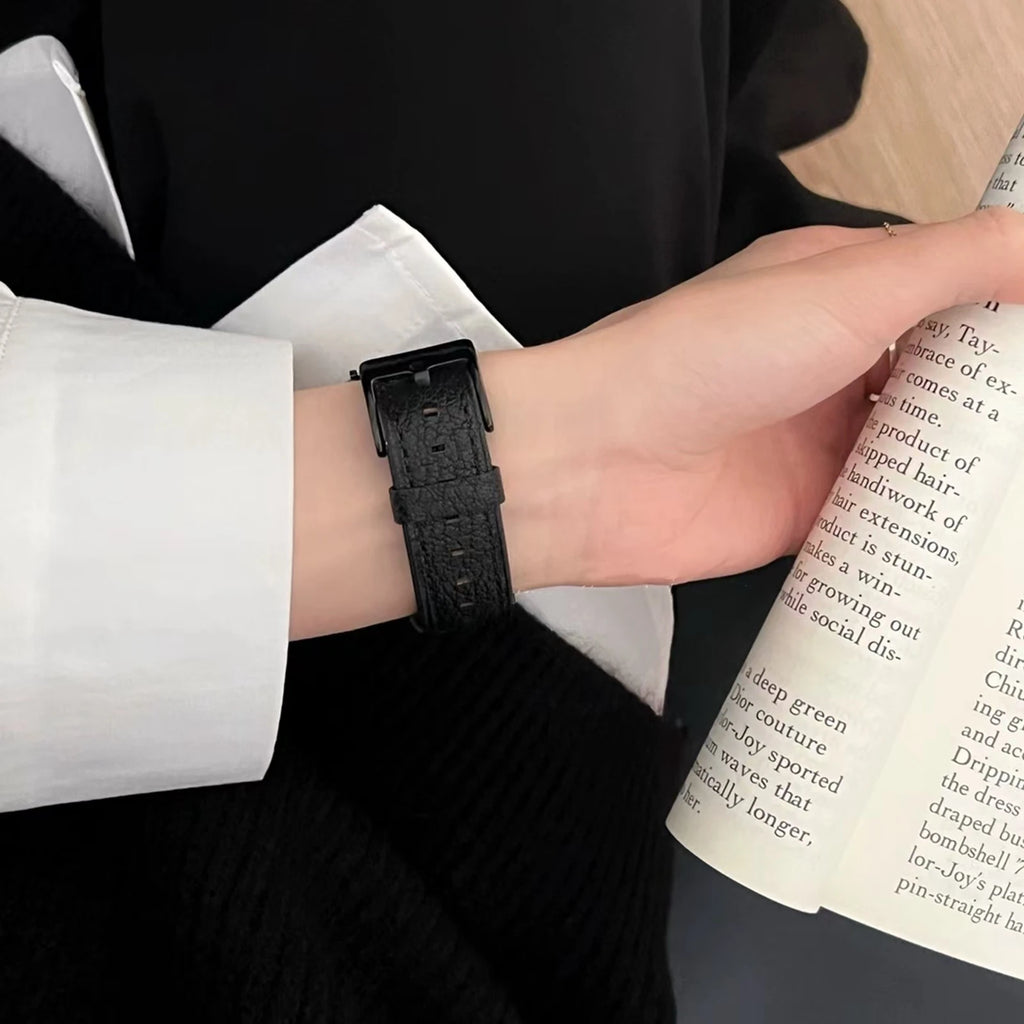 High quality leather loop For Apple Watch band women 11 10 9 8 7 6 5 4 3 2 1 SE 38mm 40mm 41mm 42mm 44mm 45mm 46mm 49mm band