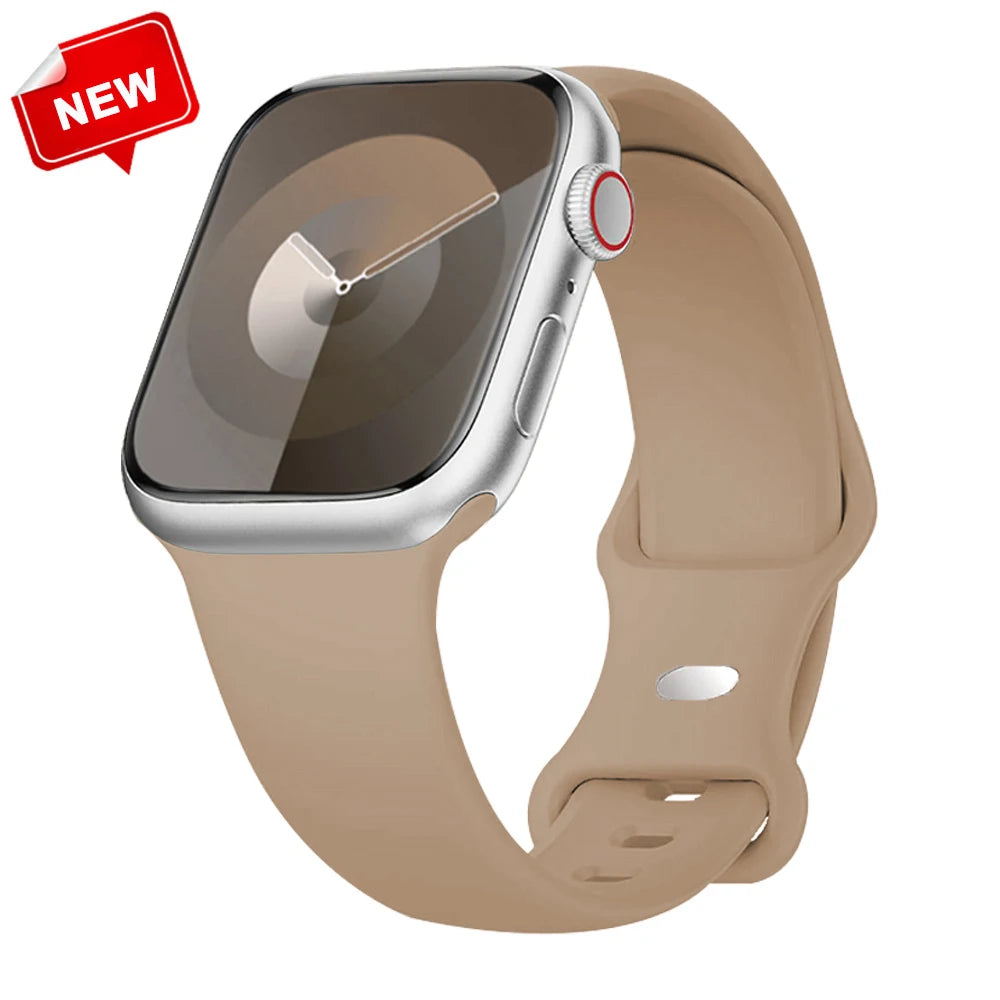 Silicone band For Apple Watch band 40mm 44mm 46mm 45mm 41mm 49mm 38mm 42mm Correa band Apple Watch Series 6 Ultra 2 7 8 9 SE 10 band