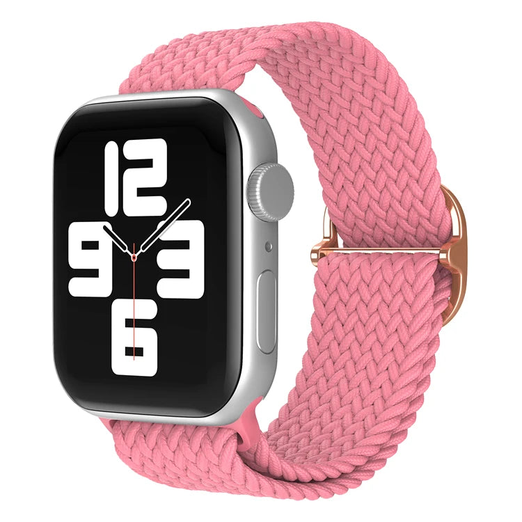 Braided Loop For Apple Watch band 49mm 44mm 45mm 41mm 42mm 38mm 40mm Elastic Solo band Apple Watch Ultra Series 7 SE 3 6 8 Band
