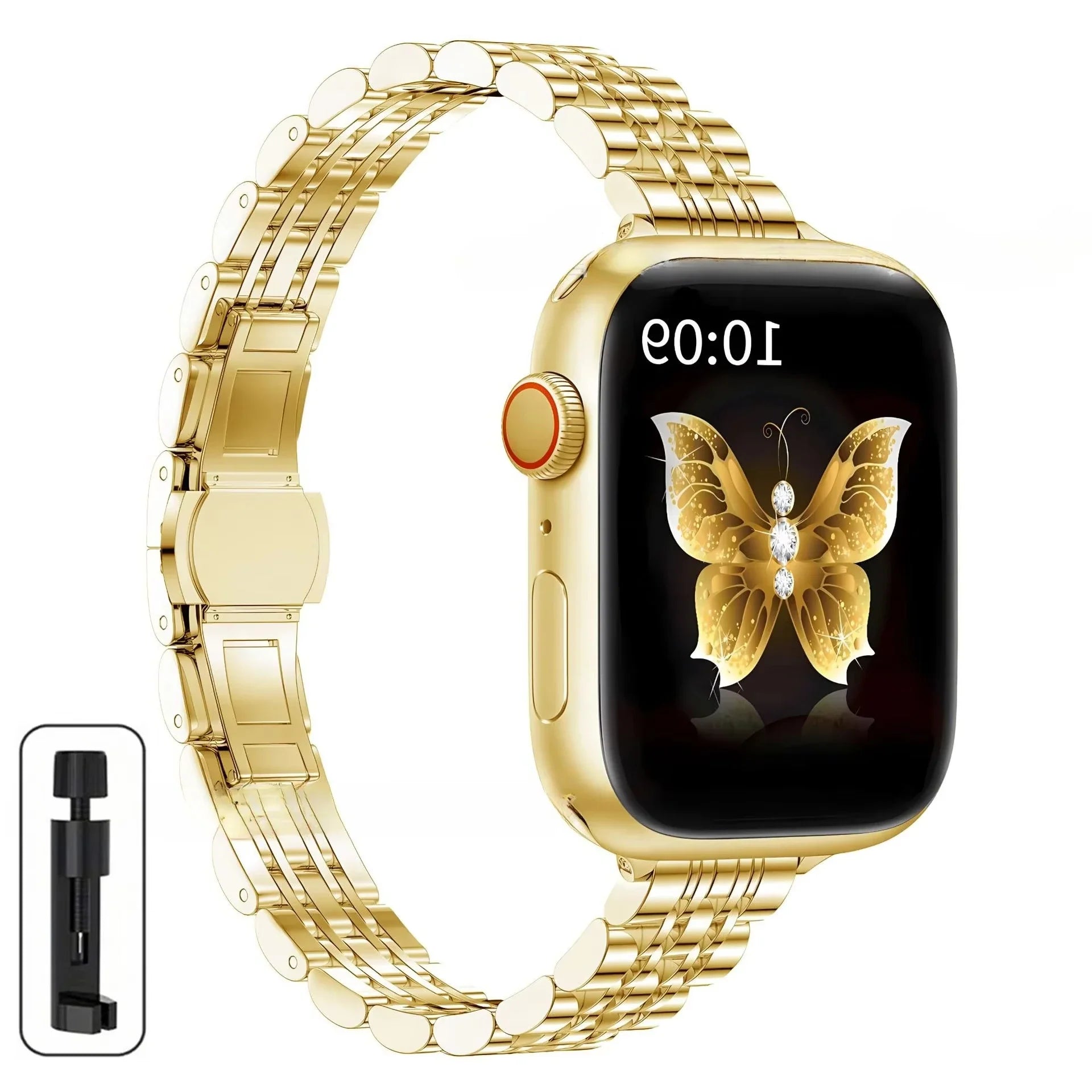 Stainless Steel band for Apple Watch band 49mm 46mm 44mm metal band Apple Watch Ultra Series 10 9 8 7 6 SE for Women 45mm 42mm 41mm