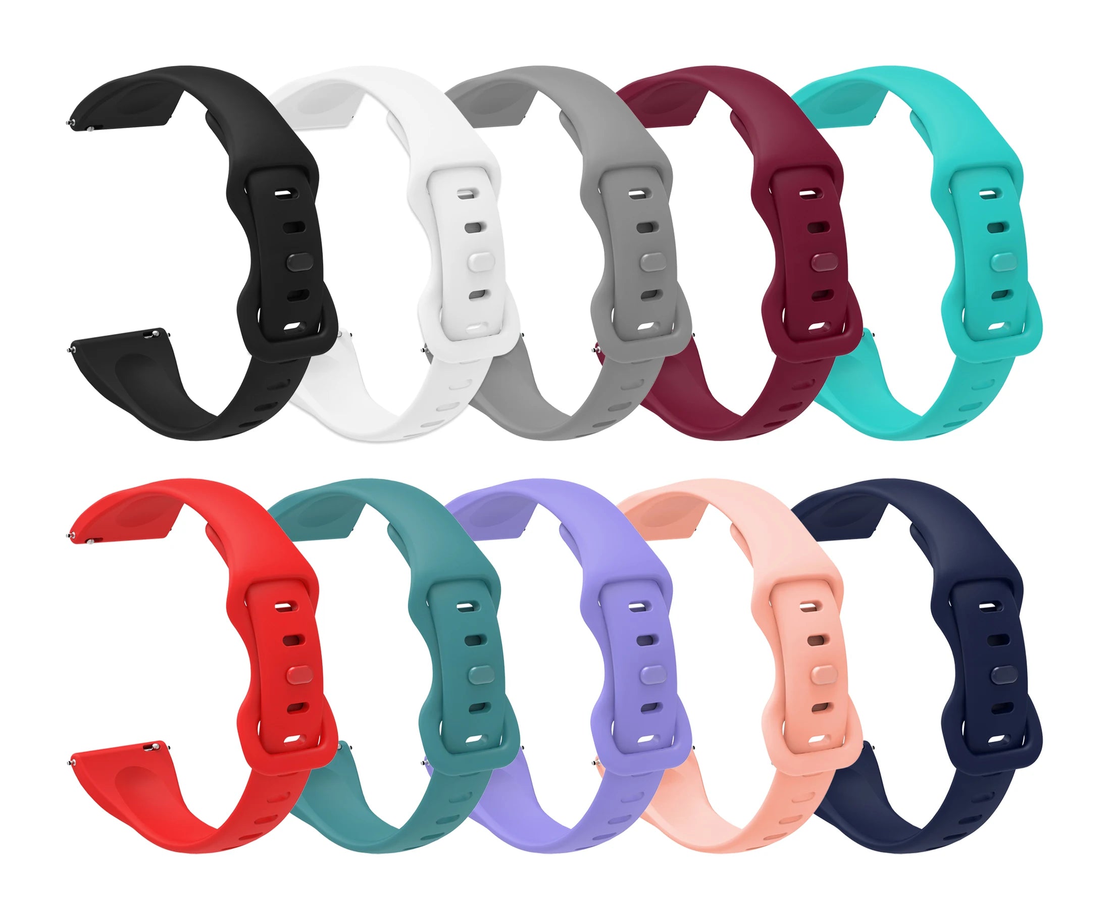 20mm 22mm Silming Strap for Huawei watch GT 4/2e/3 pro Sweatproof Silicone Sport Band For Samsung Galaxy watch 7/6/4/Classic/5