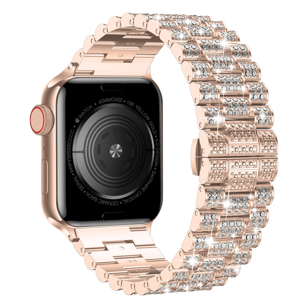 Women's Diamond band For Apple Watch Ultra 2 band 9 49mm 44mm 40mm 41mm 45mm metal band Apple Watch Series 8 7 6 SE 5 Watchband