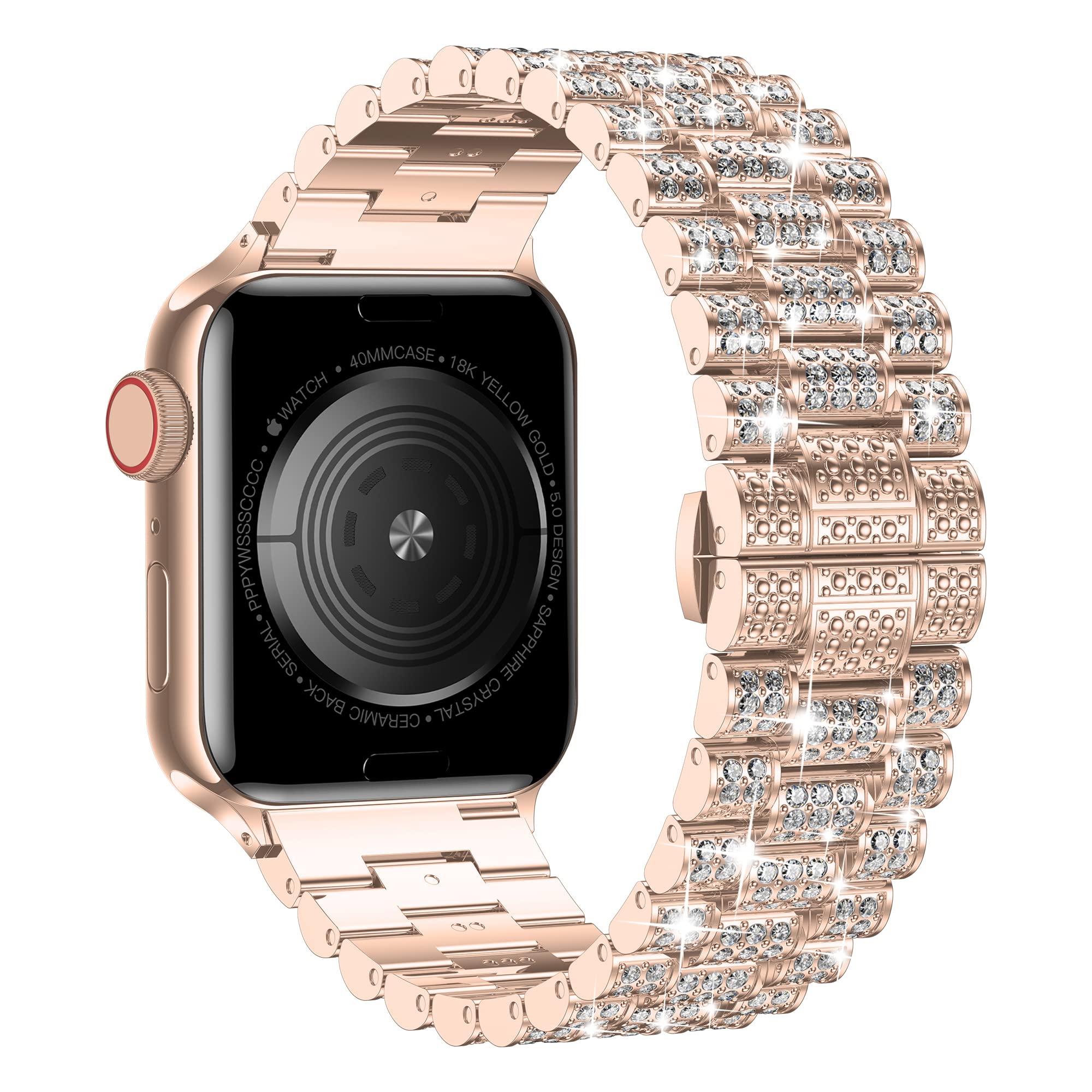 Women's Diamond band For Apple Watch Ultra 2 band 9 49mm 44mm 40mm 41mm 45mm metal band Apple Watch Series 8 7 6 SE 5 Watchband