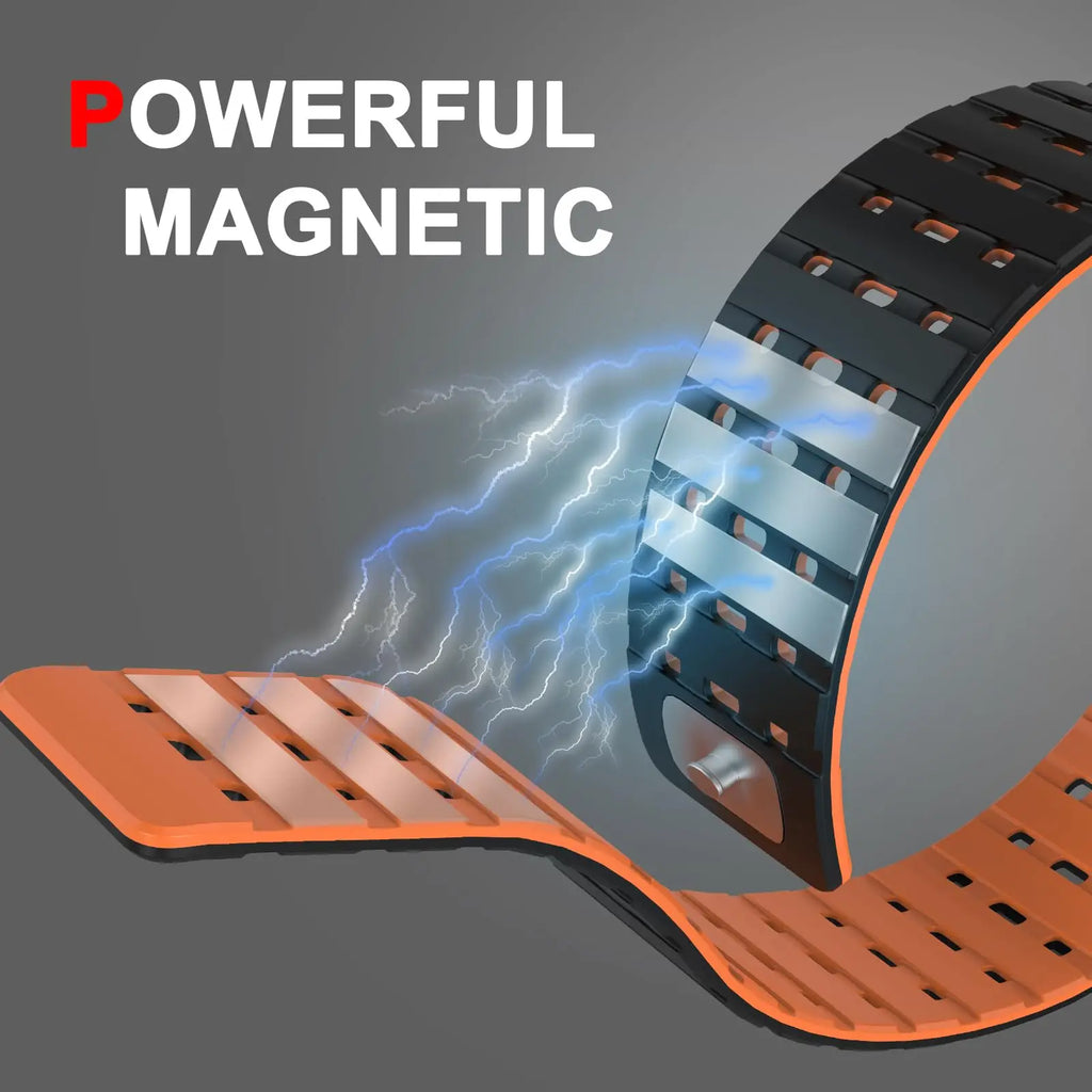 Magnetic band For Apple Watch Ultra 3 49mm 44mm 45mm 38mm 42mm 41mm belt Silicone band Apple Watch Series11 10 8 7 6 5 9 SE band