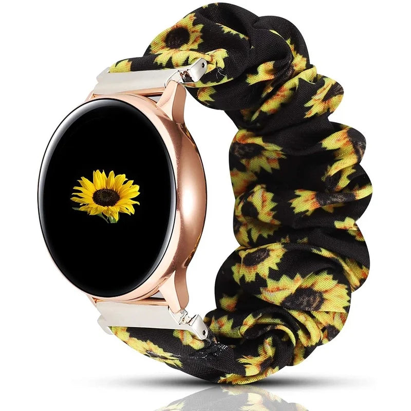 Scrunchie Strap For Samsung Galaxy watch 7/4/5/6 pro 45mm classic 47mm 43mm SOLO LOOP belt correa bracelet HUAWEI GT 2 2e 3 band