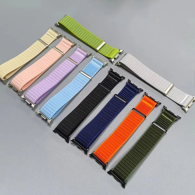 Sports Nylon Loop Strap For Samsung Galaxy Watch 8 Classic 46mm Official Fabric Bracelet Wristband For Galaxy Watch 8 44mm 40mm