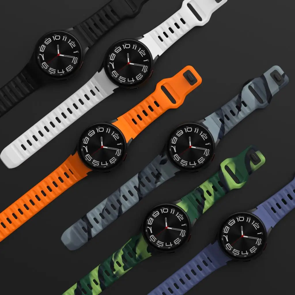Silicone Strap for Samsung Galaxy Watch 6 Classic 47mm 43mm/4 classic 46mm 42mm Bracelet Galaxy Watch 5/5pro 45mm/4/6 40mm 44mm
