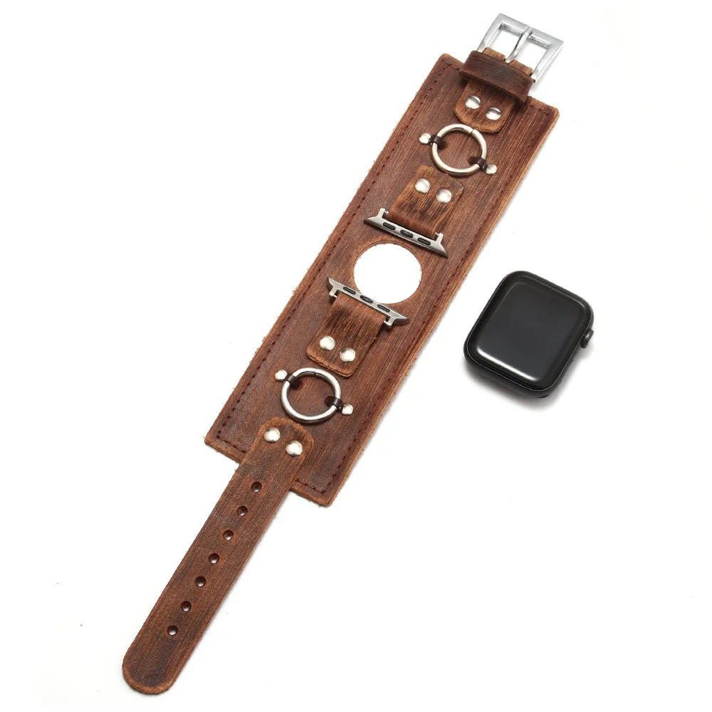 Genuine leather band for Apple Watch band loop 44mm 45mm watch band for Apple Watch Ultra 49mm 45mm 41mm 8 7 6 5 4 band accessories