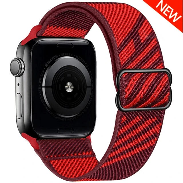 bands For Apple Watch band 44mm 49mm 45mm 41mm 40mm 38mm 42mm correa Adjustable Elastic band Apple Watch 8 SE 7 6 5 3 Ultra 49mm