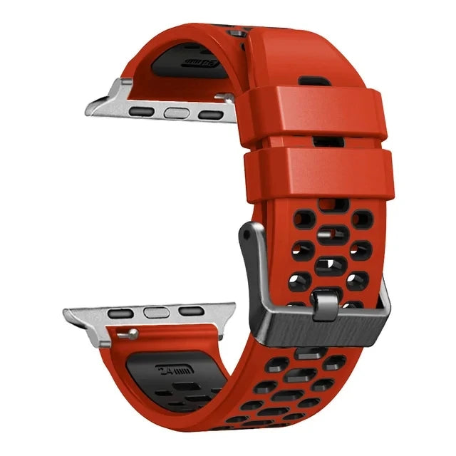 Sport Silicone band For Apple Watch Ultra 2 49mm band Wristband For Apple Watch Series 9 8 7 SE 6 45mm 44mm 42mm Accessory