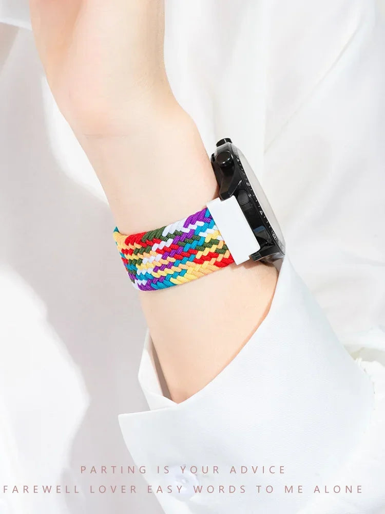 Braided solo loop for Samsung Galaxy Watch 7 44mm 40mm Strap correa Bracelet Galaxy Watch 4 6 Classic 5 pro 45MM 20MM 22MM band